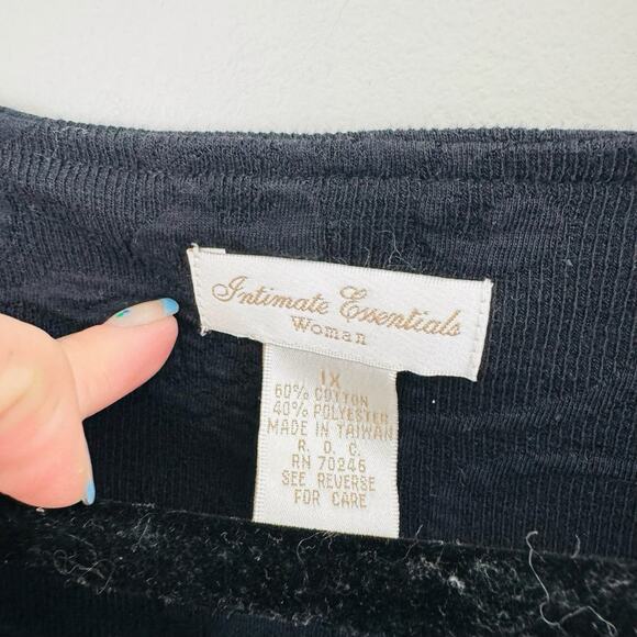 Intimate Essentials Black Sleeveless Evening Dress Women’s Size 1X - Picture 5 of 7